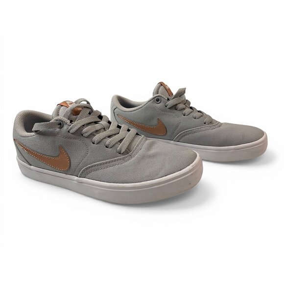 Nike SB Check Solarsoft Gray Sneakers Womens 6 Skate Shoes 921463-006 - Picture 3 of 11